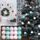 thumbnail image 4 of Paquete de 15 Bolas Navideñas de Terciopelo Flocado | Adornos Colgantes de Plástico de 8 Cm para Árbol con Hebilla de Metal para Decoración de Fiestas, 4 of 6