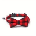 thumbnail image 3 of Stylish Plaid Bow-Tie Cat Collar - Adjustable & Comfortable Fit, Durable Fashion Accessory for Your Feline, 3 of 5