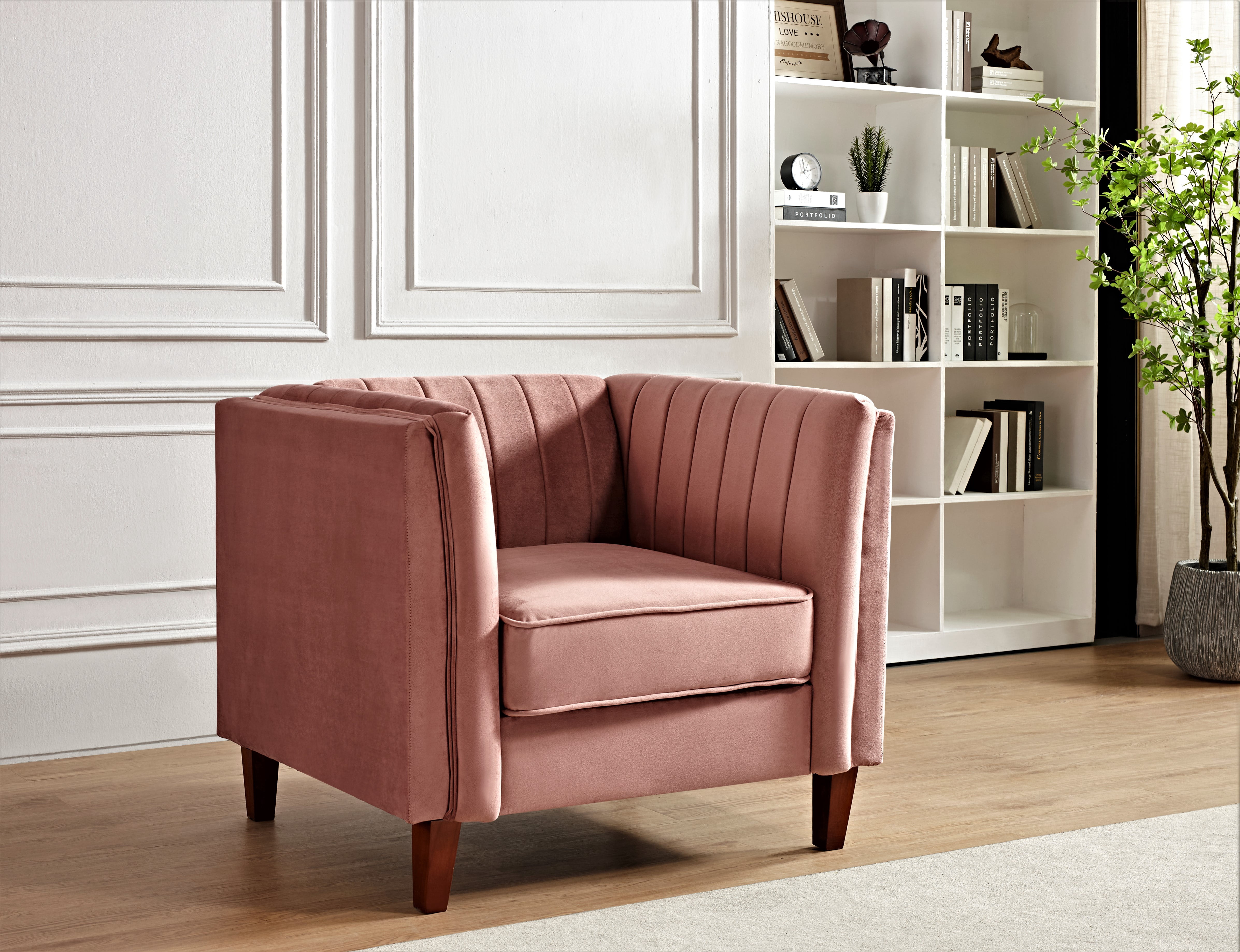 Plainfield Line Tufted Square Design Chair