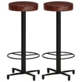 thumbnail image 1 of Conjunto de 2 Bancos de Barra estilo Industrial vidaXL con Asiento de Cuero, 1 of 7