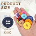 thumbnail image 2 of Uxcell 22 Pcs Navy Blue Resin Button, 3/5 Inch(15mm) Round 4 Holes Sewing Buttons, Small Size Flatback Button for DIY Craft Making Clothes Sewing Handmade Ornament, 2 of 7