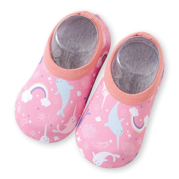 Yuarrent 1 par de zapatillas deportivas para niños, suela de silicona portátil, zapatos de natación para niños y niñas, botas subacuáticas Type9 NO9