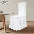 thumbnail image 6 of Chair Slipcovers, Chair Slipcovers with Skirt, Wedding Stretch Chair Cover Prote 40-55*40-55cm for Celebrations, Parties, Gatherings, 6 of 21