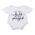 thumbnail image 1 of FOR THIS CHILD WE HAVE PRAYED - Baby Boy Girl Unisex Romper Newborn Babygrows White 3-6 Months, 1 of 6