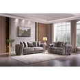 thumbnail image 2 of Impreza Thick Velvet Fabric 2Pc Living Room Set Made With Wood in Gray, 2 of 11