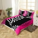 thumbnail image 3 of Niñas Leopardo Cebra Funda Nórdica Queen Size Pink Wild Animals Fur juegos de cama, 3 of 7