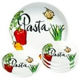 thumbnail image 1 of Lorren Home Trends 5 Piece Porcelain Pasta Set Vegetable Design, Multicolor, 1 of 4