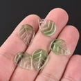 thumbnail image 3 of U8MO 10pcs 18x13mm Leaf Shape Crystal Glass Top Drilled Pendants Loose Beads-Rose, 3 of 4