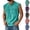 Green, variant on HAJWOH Mens Tank Tops Casual Workout Loose Fit Henley Shirts Lightweight Muscle Sleeveless Tee Shirts with Pockets
