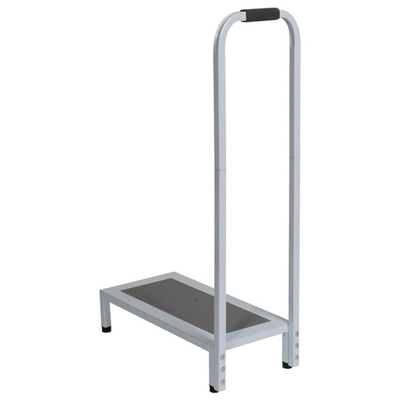 International Bath Step with Handle, White/Blue