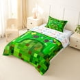thumbnail image 2 of Erosebridal 3D Gaming Geometric Twin Comforter Sets For Kids Gamer,Pixelated Miners Gamer Bedding Set For Boys,Reversible 2-Piece, 2 of 7