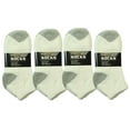 thumbnail image 4 of 3-12 Pairs Ankle Quarter Crew Mens Sports Socks White 2 Tones Cotton Size 9-13, 4 of 4