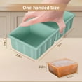 thumbnail image 3 of TINANA Silicone Freezer Tray with Lid 2 Pack, 2 Cup Freezing Food Molds, Make Perfect Soups, Extra Large Ice Cubes for Meal Prep, Sauces, Soups, Stews, Broths, Oven and Dishwasher Safe-Green, 3 of 7