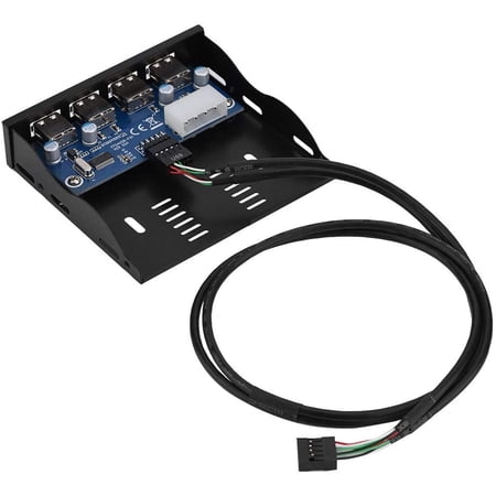 Pannello anteriore floppy USB 2.0 a 4 porte, pannello anteriore floppy USB 2.0 3.5 '' HUB da 9 pin a 4 interfaccia USB 2.0 HUB per computer desktop