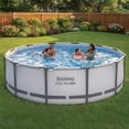 thumbnail image 2 of Bestway Steel Pro MAX 14' x 42" Metal Frame Above Ground Pool Set w/ Pump, Ladder, & Cover, 2 of 10