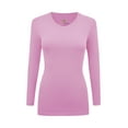 thumbnail image 1 of WOMENS LONG SLEEVE V-NECK T SHIRT WITH SUPER-SOFT STRETCH FABRIC, 1 of 4