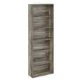 thumbnail image 1 of Pemberly Row Free Standing 6-Tier Open Storage Bookcase French Oak, 1 of 5
