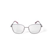 Bio Eyes Women's Hazel Square Prescription Eyeglasses with Case, Pink/Gold