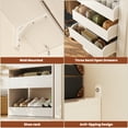 thumbnail image 5 of iSunirm 5FT Closet System with 3 Wooden Drawers, Reversible Closet Organizer with Hanging Rod & Shelf Tower, Sturdy Wardrobe Closet Garment Rack for Bedroom/Closet, 60"W x 80"H x 15"D, White, 5 of 11
