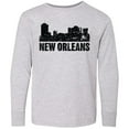 thumbnail image 3 of Inktastic New Orleans Skyline Grunge Long Sleeve Youth T-Shirt, 3 of 5
