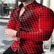 thumbnail image 3 of Camisas florales de moda para hombres, camisas de manga larga con solapa con estampado 3D, gráficos geniales, ropa informal vintage de calle para hombres, tops, 3 of 5