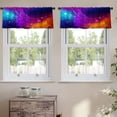 thumbnail image 2 of LALILO Kitchen Curtain Valance Bright With Stars Rod Pocket Window Curtain 52"x 18" Set of 2, 2 of 7