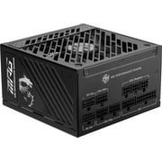 MSI - MPG A850GS PCIE5, 80+ Gold Full Modular Gaming PSU, 12V-2x6 Cable, 5080 5070 ATX 3.1 & PCIe 5.1 Ready. Embossed Jacket Cables. 850W Power Supply,