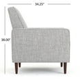 thumbnail image 5 of Mason Mid Century Modern Tufted Pushback Recliners, Set of 2, Light Gray Tweed and Dark Espresso, 5 of 11
