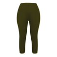 thumbnail image 4 of Womens Solid Color Capris Yoga Leggings Cropped Pants for Workout Matching Slim Fitting Yoga Gym Pants, 4 of 5