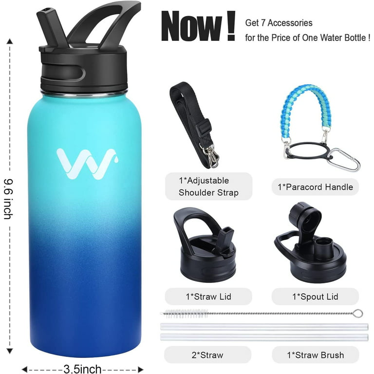 32 oz Translucent Guzzler Water Bottle with Straw, DW-18026T - Marco Promos