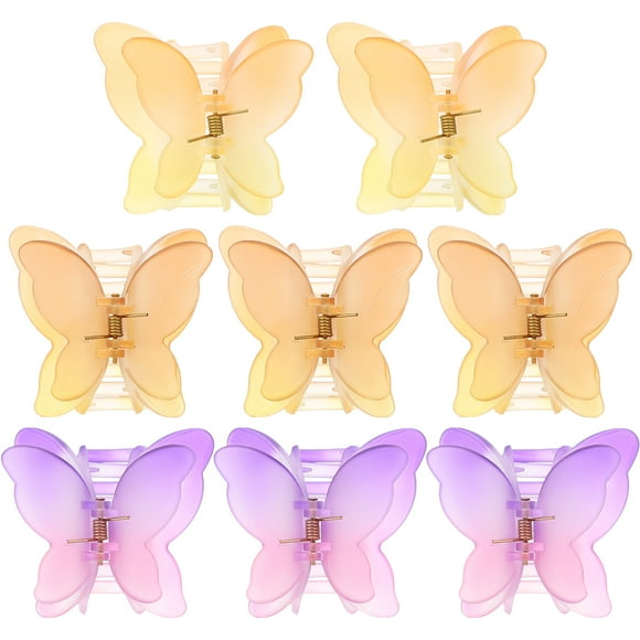 8Pcs Butterfly Hair Clips Girls Hair Claw Clips Hair Jaw Clips Hair Accessories