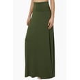 thumbnail image 5 of TheMogan Women's S~3X Casual Draped Jersey Foldable Waist Relaxed Long Maxi Skirt, 5 of 7