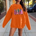 thumbnail image 4 of Merry Christmas Tree Sweatshirts for Women Graphic Crewneck Oversized Sweater Cotton Tops Printed Long Sleeve (Small, Orange), 4 of 6