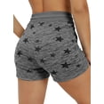 thumbnail image 3 of ValueVibe Athletic Shorts for Women with Pockets Drawstring Elastic Yoga Shorts Star Print Workout Casual Shorts, Dark Gray S, 3 of 8