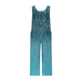 thumbnail image 7 of Xdegoge Jumpsuit for Women Sleeveless Crewneck Wide Leg Jumpsuits Fashion Floral Prints Boho Hawaiian Overalls Vintage Casual Loose Bib Pants with Pockets, 7 of 7