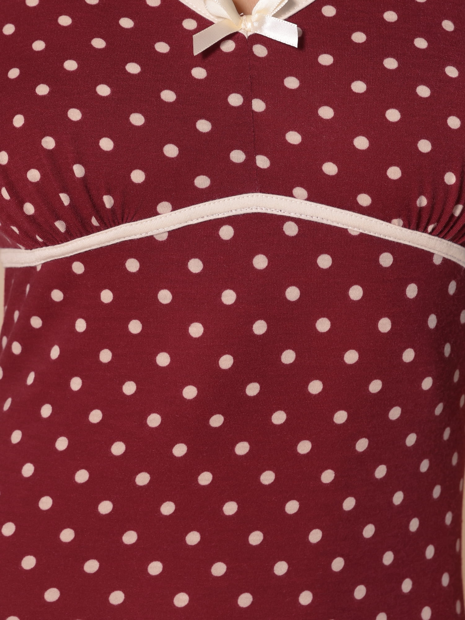 DARING DIVA Vintage Retro Classic Cap Sleeve Midi Polka Dot Dress XL Wine Red