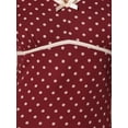 thumbnail image 5 of DARING DIVA Vintage Retro Classic Cap Sleeve Midi Polka Dot Dress M Wine Red, 5 of 6