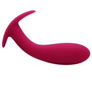 Pink B.O.B. Curved Silicone Anal Plug with Flared Base - Pink