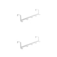thumbnail image 3 of Inteprter Sobre la puerta, 5 ganchos, organizador de baño para el hogar, estante para ropa, abrigo, sombrero, colgador de toallas, organizadores de blanco 2piezas Inteprter CBP137029, 3 of 5