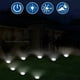 thumbnail image 3 of Luces de exterior empotradas en el suelo, focos solares con ángulo de luz ajustable para estanque de jardín, carcasa de acero inoxidable robusta y de bajo voltaje segura para caminos de terraza, 3 of 5
