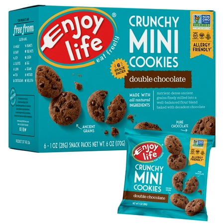 Foods Gluten Free Chocolate - Enjoy Life Foods Gluten Free, Allergy Friendly Crunchy Double Chocolate Mini Cookies