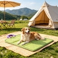 thumbnail image 3 of Pet Ice Pad Dog Mat, Waterproof Polyester Sleeping Pad, Non-Slip Breathable All Season Pet Bed Mat for Indoor Beds, Balconies and Living Spaces, Light Blue/Green, 3 of 5
