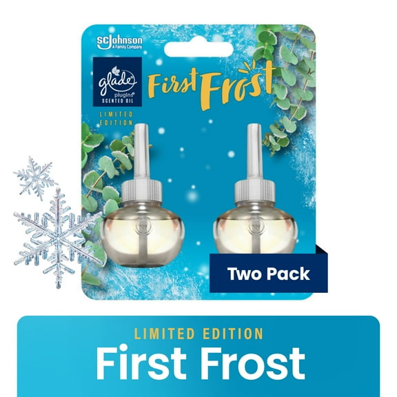 Glade PlugIns Scented Oil Air Freshener Refills, First Frost, 1.34 fl oz, 2 Refills