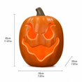 thumbnail image 7 of Halloween Large Pumpkin Decoration, Halloween Jack O Lantern Pumpkin Light with Glowing Cutout Design, Pumpkin Ornament for Indoor Outdoor Party Holiday Display Decor, 7 of 7