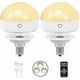 thumbnail image 1 of E14 Rechargeable Light Bulb,2Packs,300LM,40W Equivalent,Detachable Charging,3 Color Temperature,Remote Control Puck Emergency Lamp,Dimmer,Timer,for No, 1 of 5