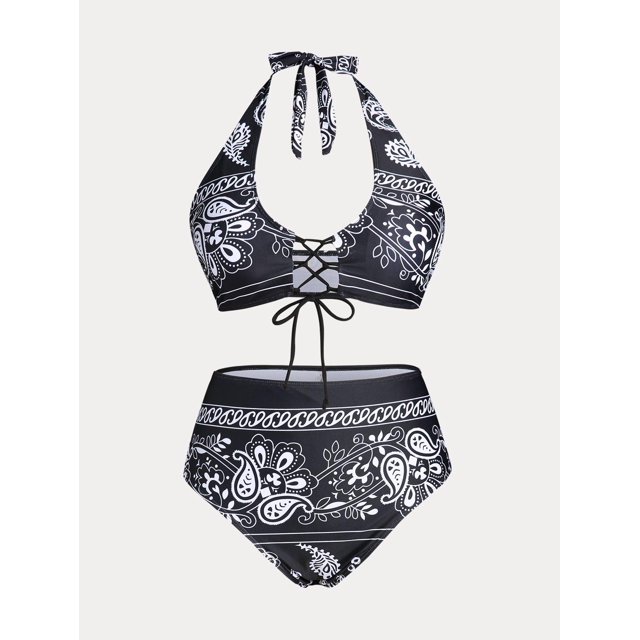 Bikini Acolchado Sujetador Cordones Tamaño Grande Rosegal Camisetas sin mangas de talla grande