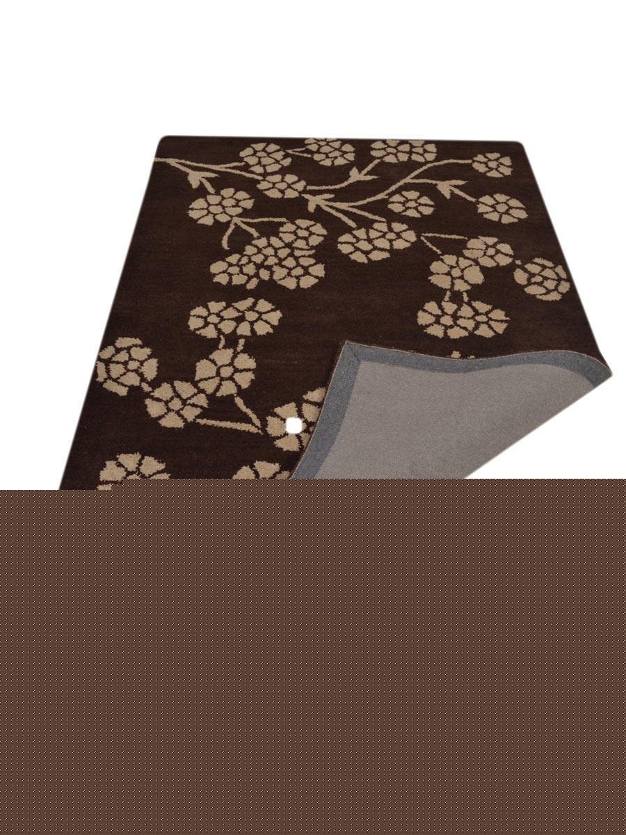 thumbnail image 3 of Rugsotic Carpets Hand Tufted Wool Eco-Friendly 4'x6' Area Rugs Rectangle Brown White Floral Modern High Pile Thick Handmade Anti Skid Indoor Rug for Living Room, Bedroom K00513, 3 of 5