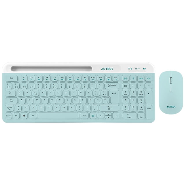 Kit Teclado y Mouse ACTECK CREATOR VIRTUOS SLIK MK720 Multidispositivo Inalambrico USB 2.4 MHz + BT 5.0 Tamaño 96% 4000dpi