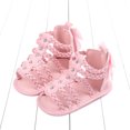 thumbnail image 2 of GERsome Soft Adorable Baby Shoes Baby Girls Cute Fashion Weave Hollow Out Bow Non-slip Soft Bottom Sandals, 2 of 9