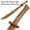 Brown, variant on Black Kung Fu Wooden Practice Chinese Broad Sword Full Tang Ox Tail